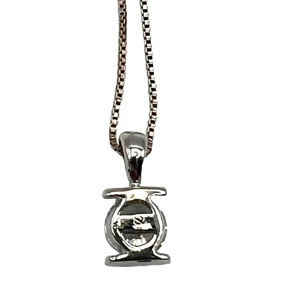 Italian 925 Sterling Necklace With Sterling Cubic Zirconia Solitaire Pendant. - Picture 8 of 10